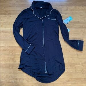 Nordstrom Black Button-Up pajama shirt